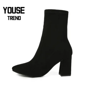 

Classic Style Women's Boots Thick Heel Boots Women High Ankle Boots for Women Women's Winter Boots Women's Autumn Shoes