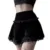 Punk Cross Pattern Mini Skirt Y2K Grunge Gothic Black Lace High Waist Pleated A-line Skirt Vintage Women E-girl Clothes