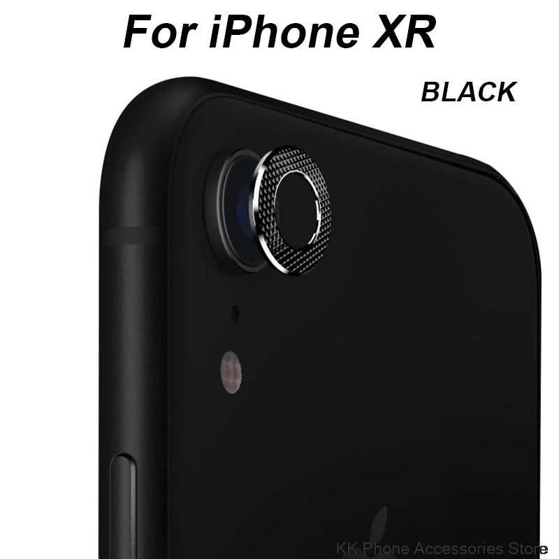 Чехол для телефона чехол для линзы объектива для iPhone X 10 XS Max XR металлическая крышка объектива для iPhone 6 6s 7 8 плюс кольцо пластинчатый Металл алюминиевый протектор - Цвет: For iPhone XR