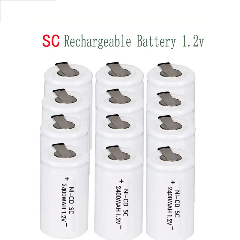 MJKAA 12 шт. SC 2400mah 1,2 V 22*42 Ni-CD аккумуляторная батарея Sub C для электрической отвертки дрель 4,25 см* 2,2 см электроинструменты