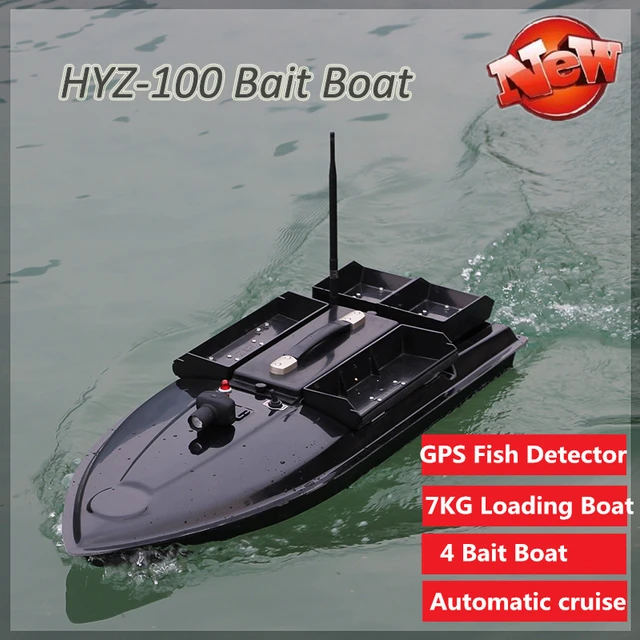 Professional Fishing boat HYZ-100 GPS Fish Finder Automatic cruise 7KG  Loading 4pcs hopper Remote Control Sea Fishing Bait Boat