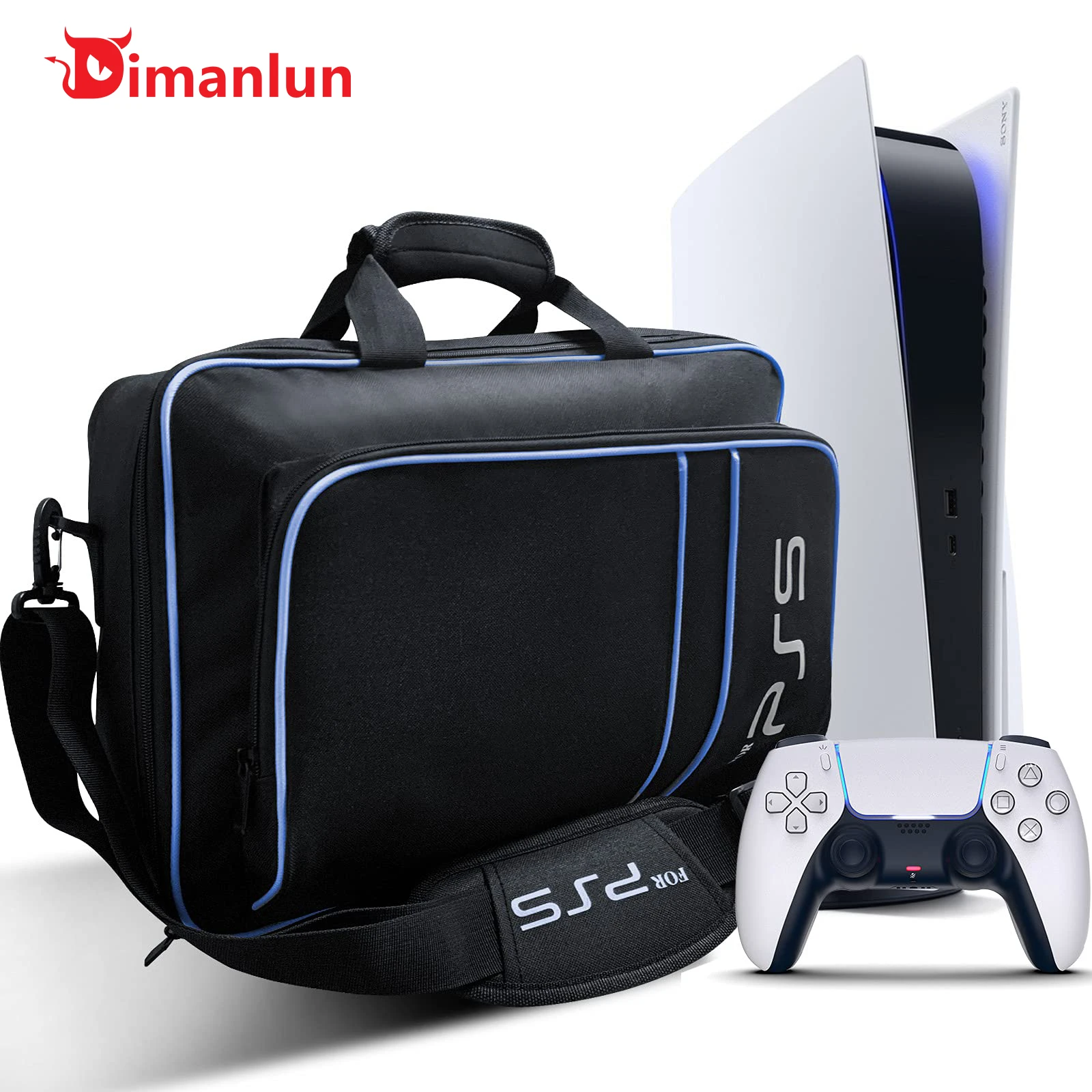 Dimanlun Carrying Case Travel Bag Storage Console Game Cards Hdmi