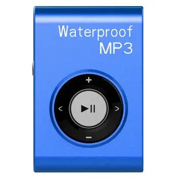 

8G Waterproof clip MP3 portable swimming MP3 lossless waterproof player blue