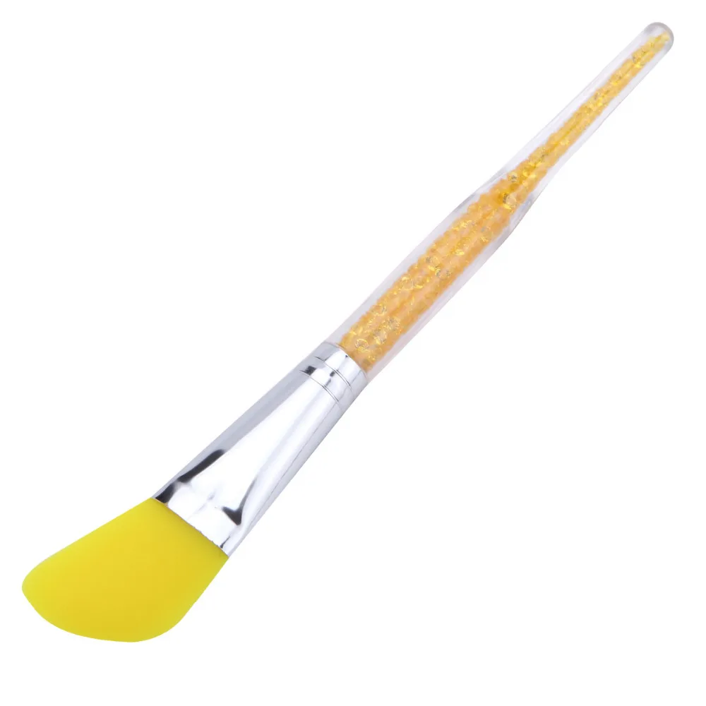 4 Colors Original New Rhinestone Handle Facial Mask Brush Silicone Makeup Brushes Face Mask Mud Mixing 5