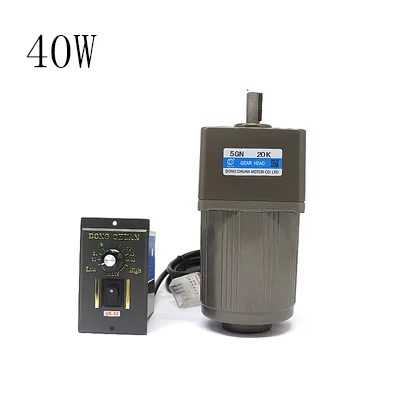 40W AC220V AC gear reduction asynchronous motor, 3K-750K, forward and reverse, speed regulating motor + speed regulator
