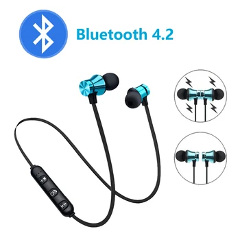 

2020 new Magnetic Wireless bluetooth Earphone music headset Phone Neckband sport Earbuds Earphone with Mic For iPhone Huawei