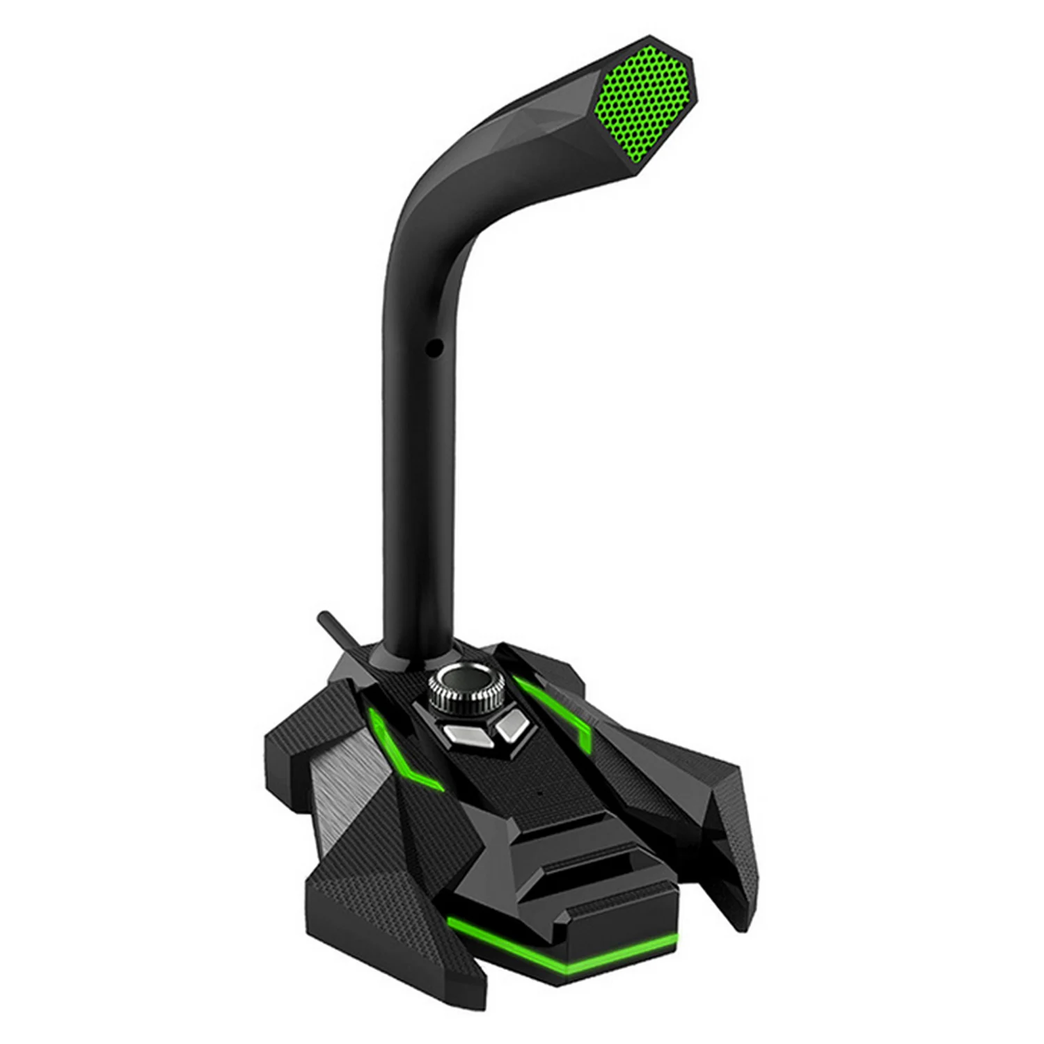 Green Besegad охлаждать USB проводной настольный микрофон с Светодиодный индикатор для PS4 игр в онлайн-чате Запись Потоковое вещание портативных ПК - Цвет: Green