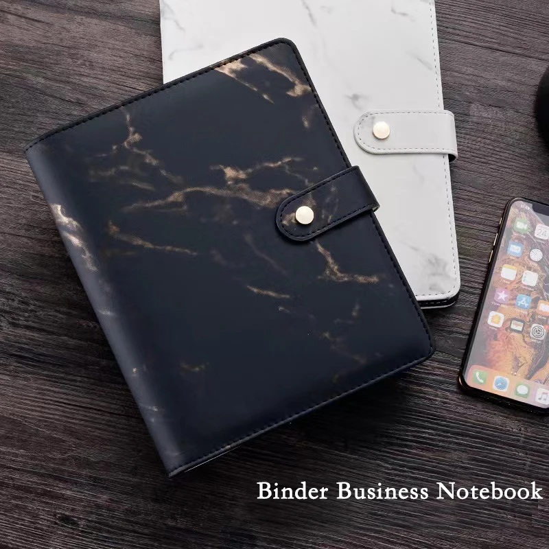 Loose leaf Binder Notebooks A5 Ring Journals Planner Organizer Notepad Diary Agenda marble Cover School Stationery | Канцтовары для