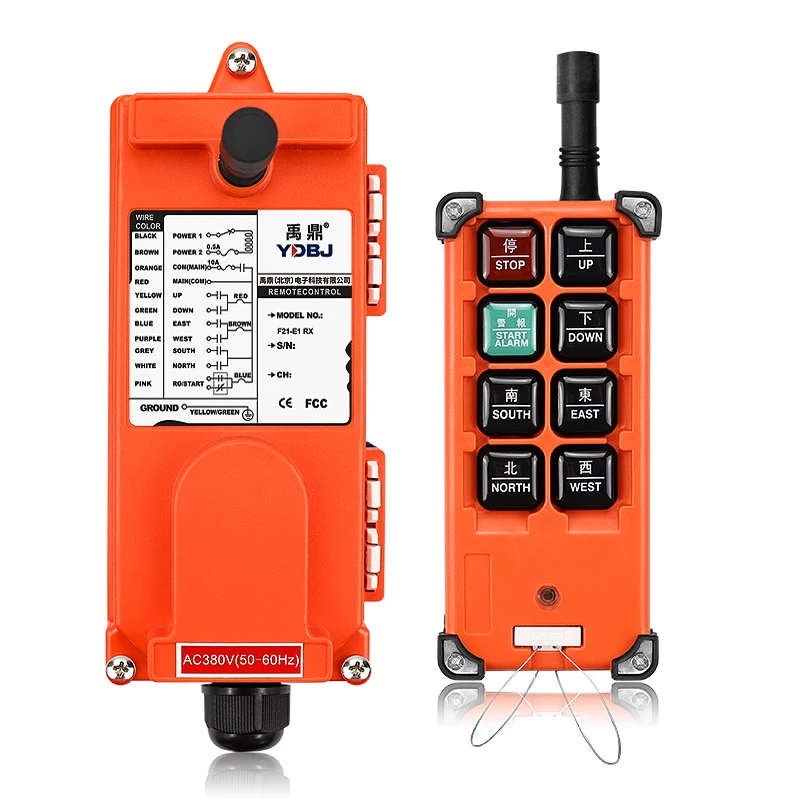 Color: VHF310-331MHZ65-440V Calvas F21-E1B Uting 8 button crane and electric hoist Industrial remote control 