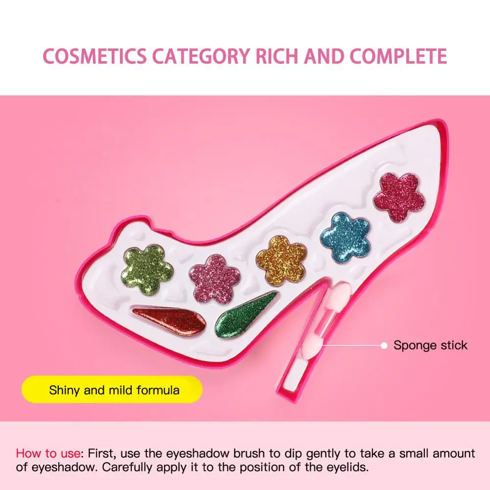 

Children's Non-Toxic High Heels Cosmetics Beauty Toys Makeup Box Set Suitable for Girl