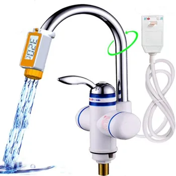 

3KW 3 Seconds Instant Electric Shower Water Heater Tankless Electric Faucet Bathoom Kitchen Tap Water Heater with Earth Leakage