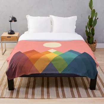 

Rainbow Peak Blanket Wool Flannel Plush Blanket Bedspread For office Sherpa Blanket Couch Quilt Cover Travel