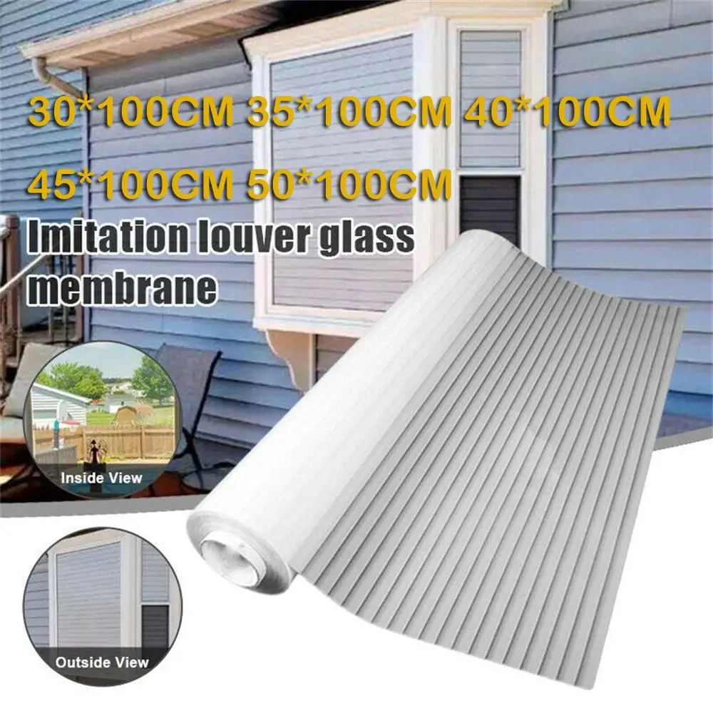 Privacy Decorative Window Film Self Adhesive Frosted Bathroom Sliding Door Frame Glass Sticker Blinds Waterproof Home Decor | Дом и сад