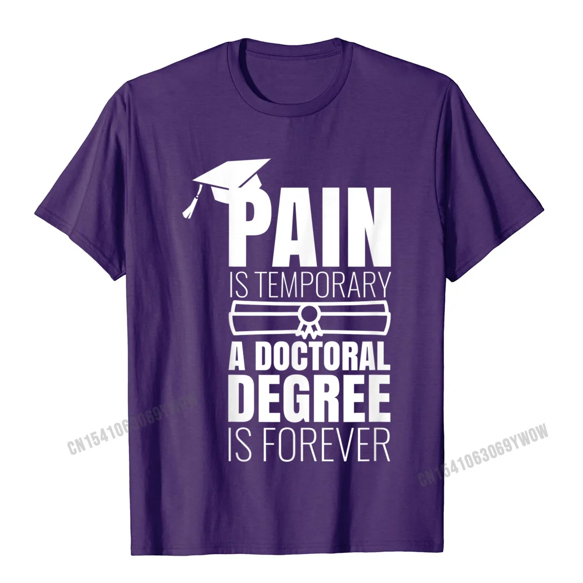 On Sale Mens Tshirts Round Neck Short Sleeve 100% Cotton Fabric Street Tops Shirts Classic Tops & Tees Free Shipping PhD Graduation Gift - Ph.inisheD. PHINISHED - Ph.D. T-Shirt__885 purple