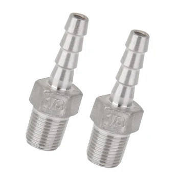 

2 Pieces 1/8''Male Thread Pipe Fitting Barb Hose Tail Connector