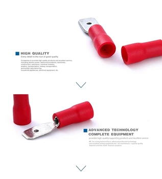 

MDD1.25-110(8) , RED,Brass Insulated Male Female Spade Terminal Connectors
