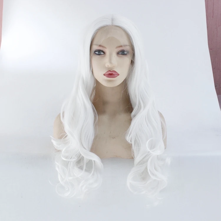 MRWIG средняя часть синтетический передний парик шнурка glueless 1b#2# длинные волнистые термостойкие волокна для женщин