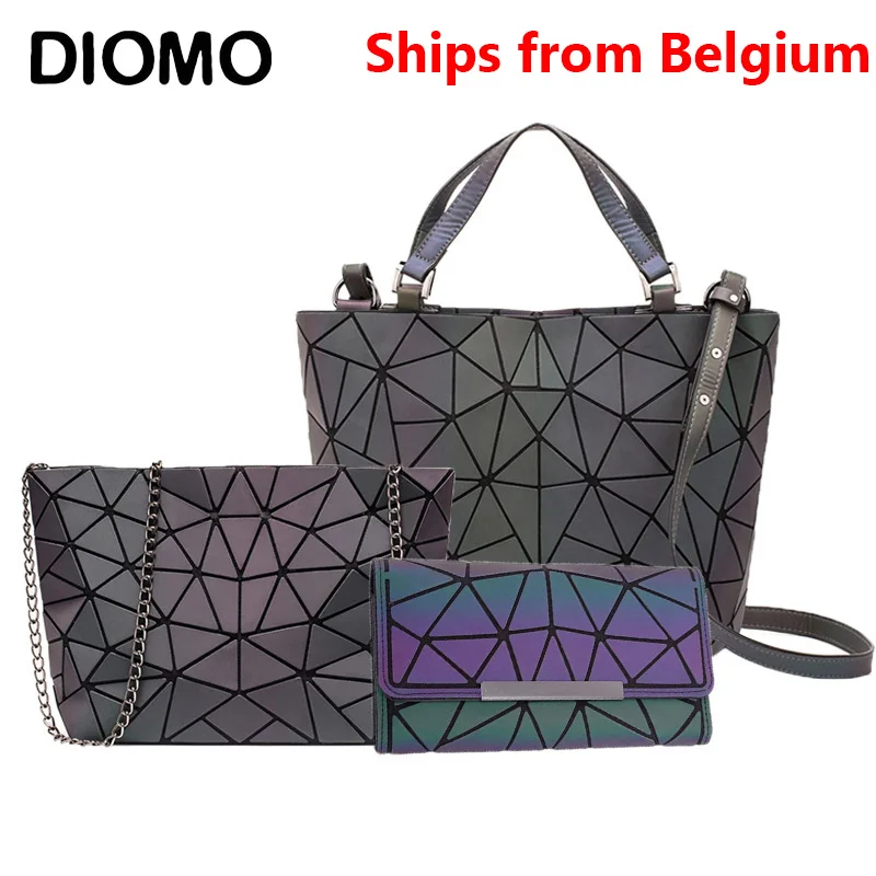 [Доставка из Бельгии] набор женских светящихся сумок DIOMO с геометрическим