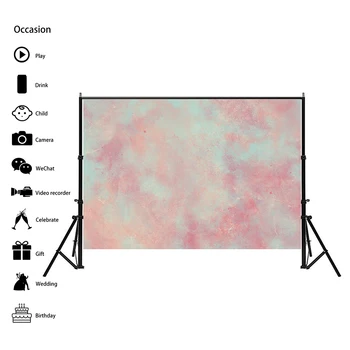 

Retro Tie-dye Series Photography Backdrop Family Photo Shoot Props Photo Studio Background In Pink And Green Color