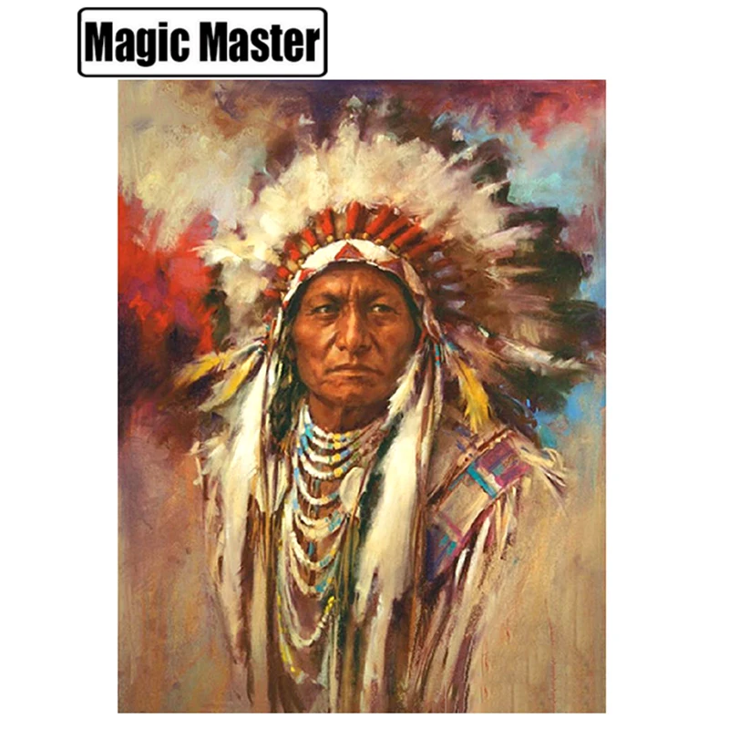 

Full Square/Round Drill 5D DIY Diamond Painting "Indian feathers" Embroidery Cross Stitch 5D Home Decor Gift