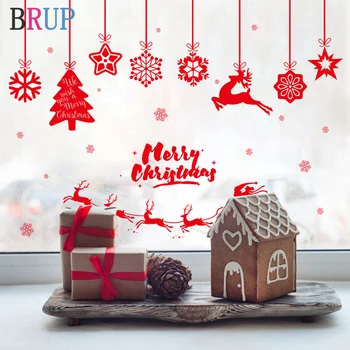 

140*100cm Large Christmas Wall Sticker Pendant Snowflake Home Decor Merry Christmas Window Decoration Fashion Wall Decals