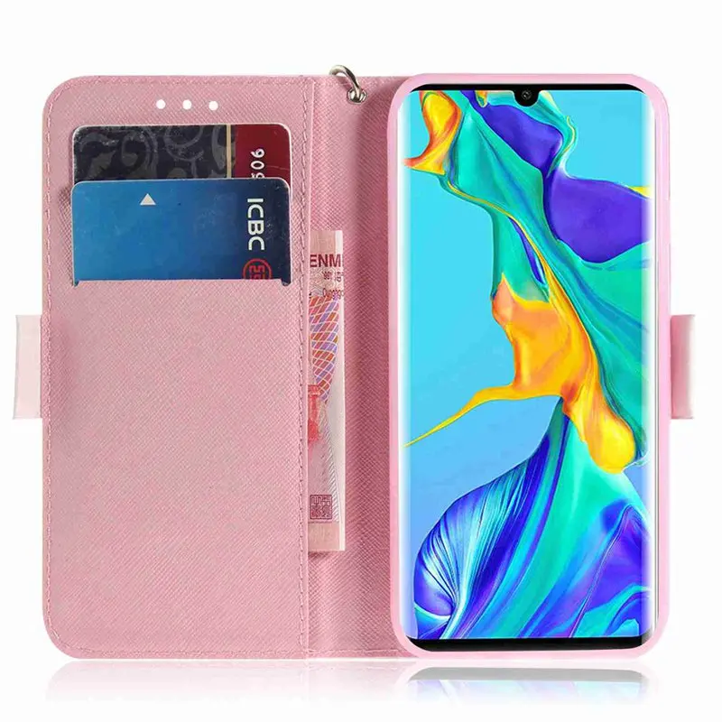 Для huawei P30 Pro Lite роскошный флип чехол-бумажник для huawei P30 Lite 3D Bling милый стиль кожаный защитный чехол для мобильного телефона
