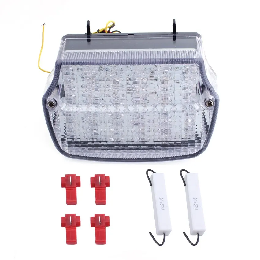 

For BMW R100R All Years Integrated LED Rear Turn Signal Brake Tail Light Clear