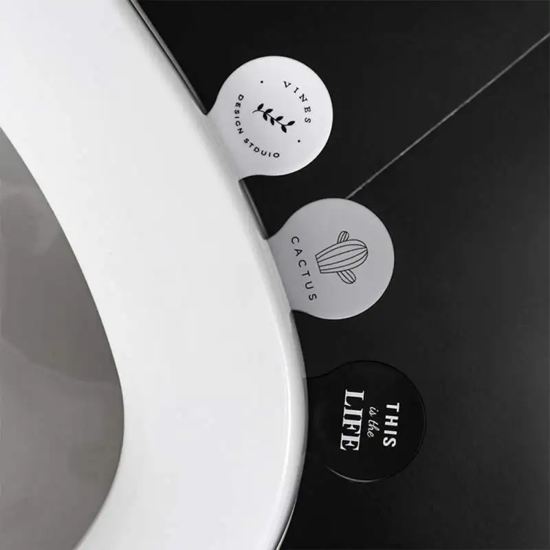 Nordic Toilet Seat Cover Portable Sanitary Closestool Toilet Lid Handle Anti-dirty Cover Lifter for Travel Home Bathroom Decor