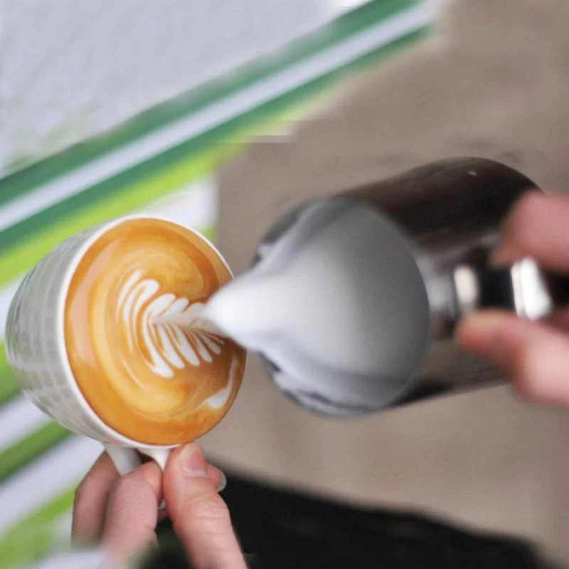 

Kitchen Stainless Steel Milk Frothing Jug Coffee Pitcher Barista Craft Espresso Latte Frothing Pitcher Cup DIY Coffee Art Pot