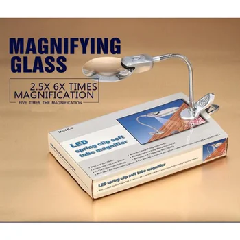 

New 5D DIY Diamond Painting Magnifying Glass Desktop LED Reading Lamp Large Lens Magnifying Glass Diamond Mosaic Lighting Tools