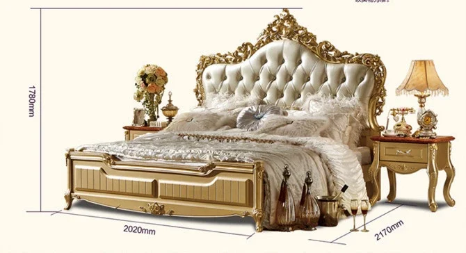 Горячая мебель для дома роскошный Европейский Стиль Классический King size спальный комплект