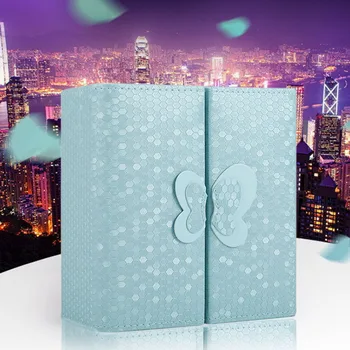 

Butterfly Leather Jewelry Box Organizer Display Storage Mini Travel Case with Magnetic Closure New H9
