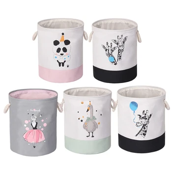 

Foldable laundry basket Washing Clothes Bucket Baby Kid Toy organizer Bag Canvas Laundry Basket Storage Bag bathroom accessories
