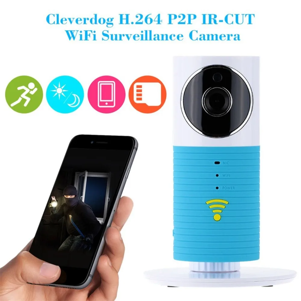 

720P HD Clever Dog Wifi Home Security IP Camera Baby Monitor Intercom Smart Phone Audio Night Vision cam de seguridad