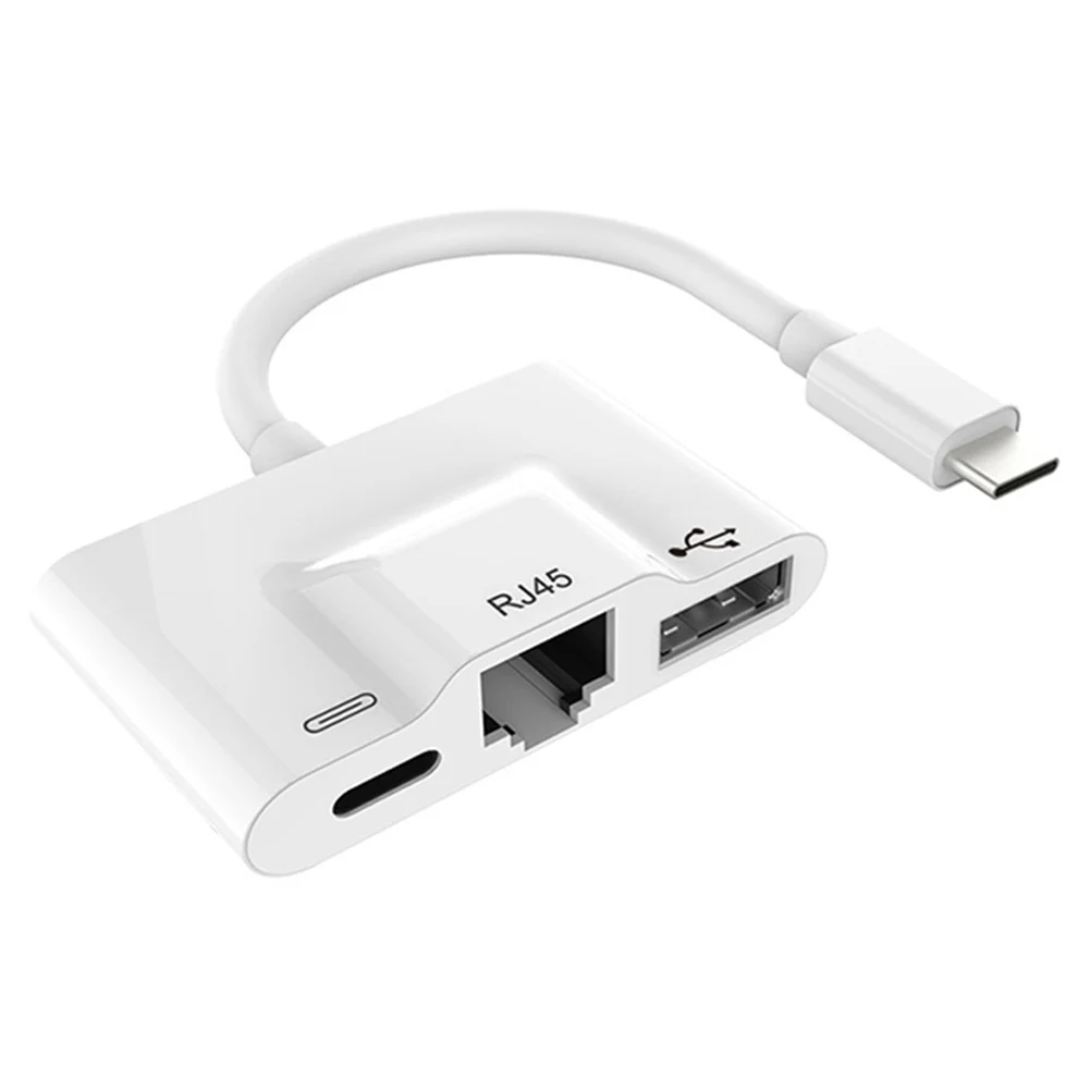 Type C NIC конвертер для подключения смартфона Ethernet Кабель адаптер RJ45