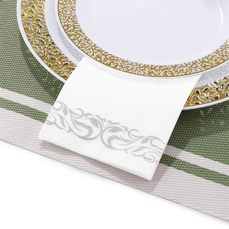 Soft and Absorbent Linen-Feel Paper Hand Towels  (12)