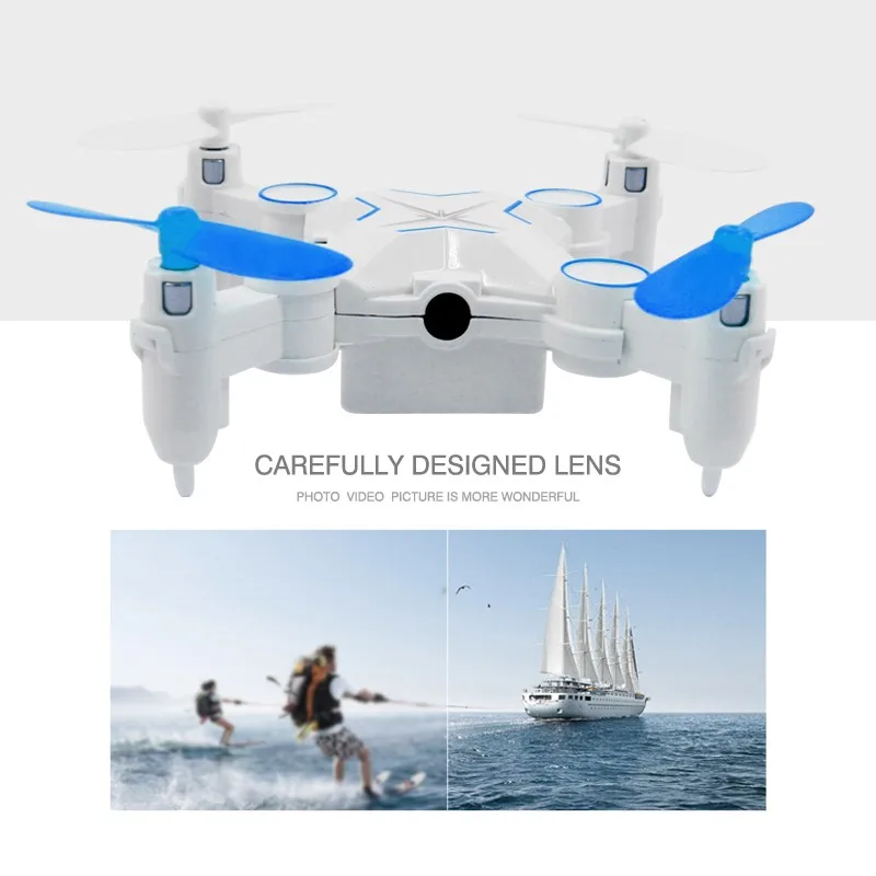 Heliway 901S RC Мини карманный беспилотный Радиоуправляемый летательный аппарат WI-FI 0.3MP Камера с видом от первого лица Складная Портативный 2,4G 6-осевой Квадрокоптер с дистанционным управлением RC игрушечный вертолет F18784