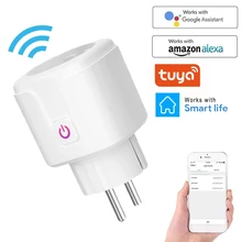 Adaptateur prise intelligente WiFi sans fil, ue, US, royaume-uni, télécommande vocale, moniteur d'énergie, prise de sortie, minuterie pour Alexa Google Home
