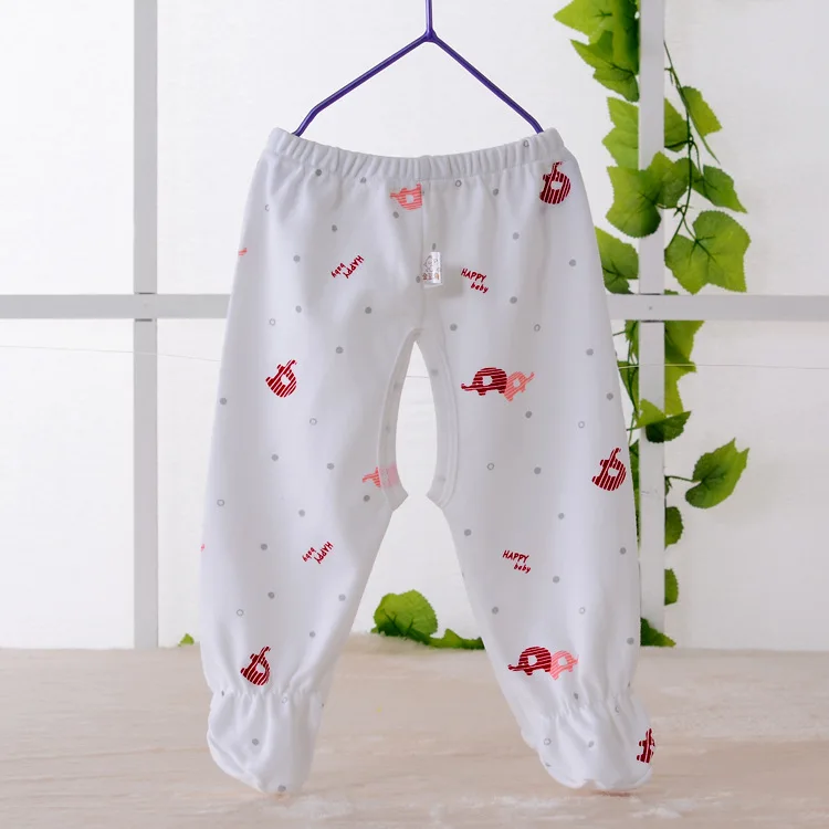 New Style Cotton And Wool Even Pants Men And Women BABY'S Unlined Pants Spring And Autumn Cotton Pants Combed Cotton Infant