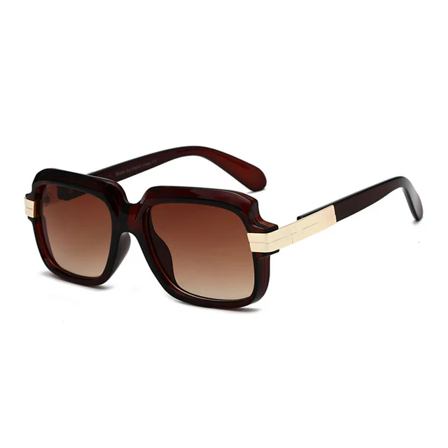 SHAUNA Popular Oversize Women Square Sunglasses Brand Designer Fashion Men Transparent Frame Gradient/Clear Lens Glasses UV400 Tea Tea