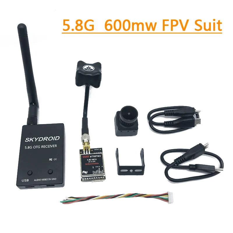 5.8G FPV Receiver UVC Video Downlink OTG and 600mw Transmitter with TBS TRIUMPH Antenna+CMOS 1200TVL fpv Camera for RC part | Игрушки и
