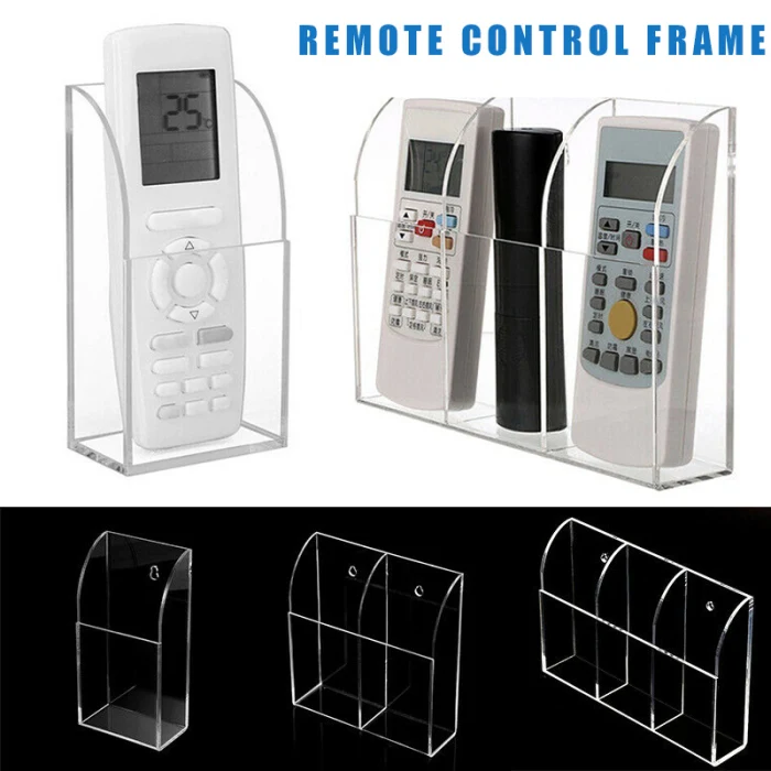 Acrylic TV Air Conditioner Remote Control Holder 1-3 Case Wall Mount Storage Box for Home TN88