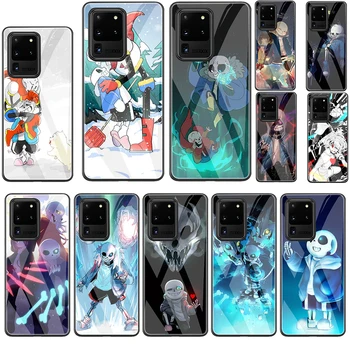 

Undertale Papyrus Sans Doggo Tempered Glass Case for Samsung Note 10 Lite S20 Plus Ultra A51 A71 A81 Cover