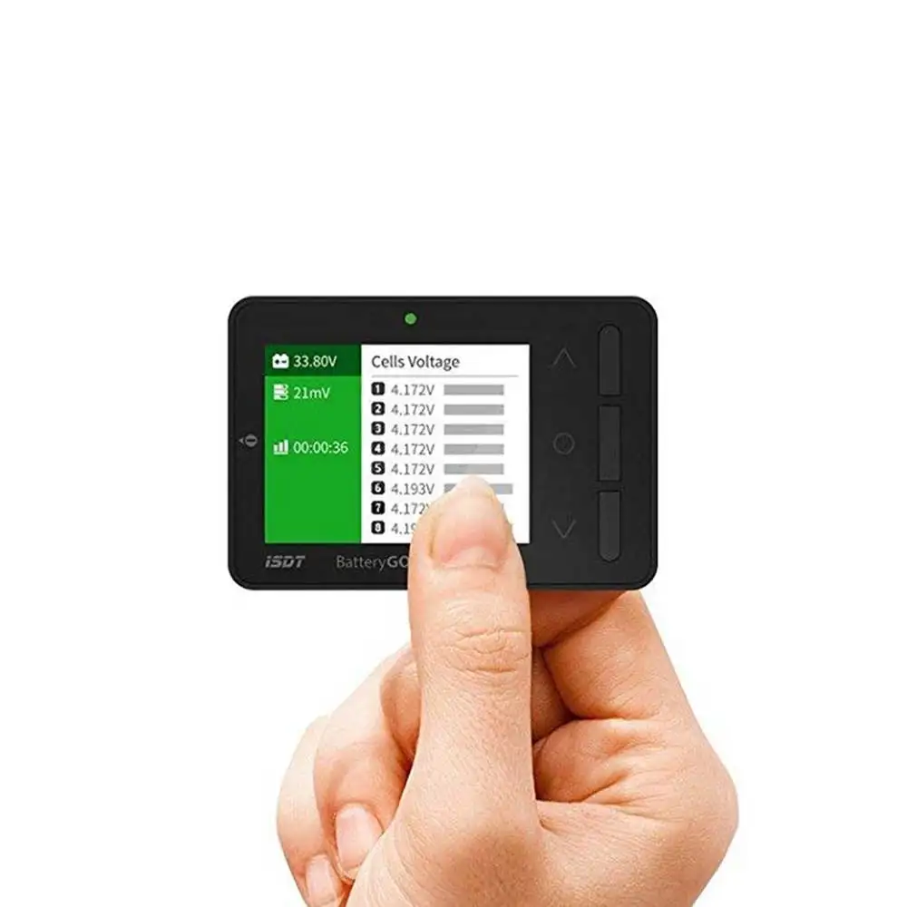 

ISDT BattGo BG-8S Battery Meter, LCD Display Digital Battery Capacity Checker Battery Balancer Battery Tester for LiPo/Life/Li-i