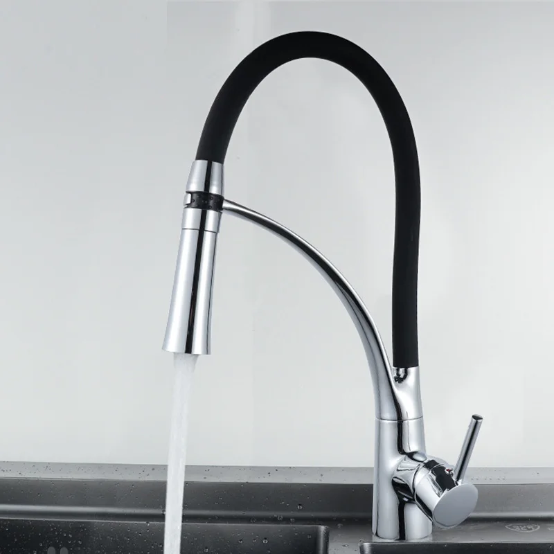 

Kitchen Faucet Shower Mix Faucet Kitchen Telescopic Nozzle Hand Shower Single Lever Kitchen Mixer Shower 360Â° Faucet