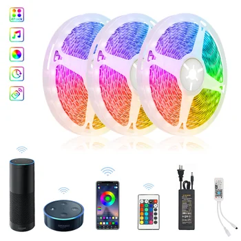 

RGB LED Strip SMD 5050 WIFI BackLight Lights Waterproof Neon Strip 12V with IR Decorative Ambient Light Diode Tape for Room TV