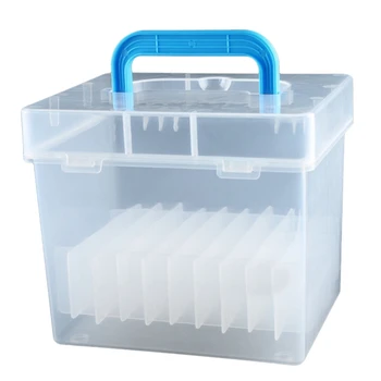 

Transparent 80-Slots Portable Waterproof Markers Pens Storage Case For Mark Office Desk Organizer