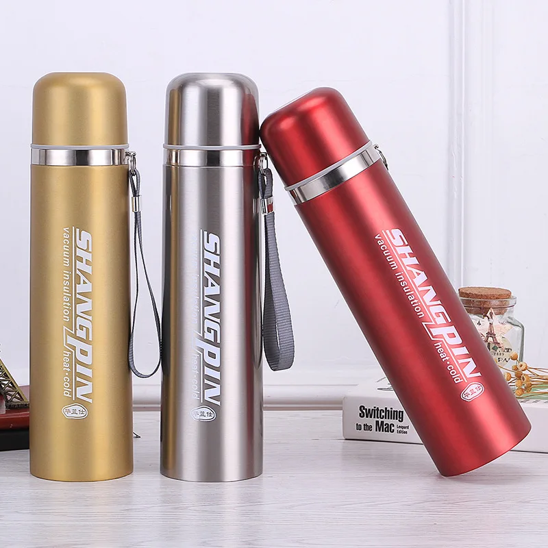

Insulated Stainless Steel Bottle Large Capacity Men And Women Portable Glass Students Outdoor Car Mounted Bullet Cup 1000