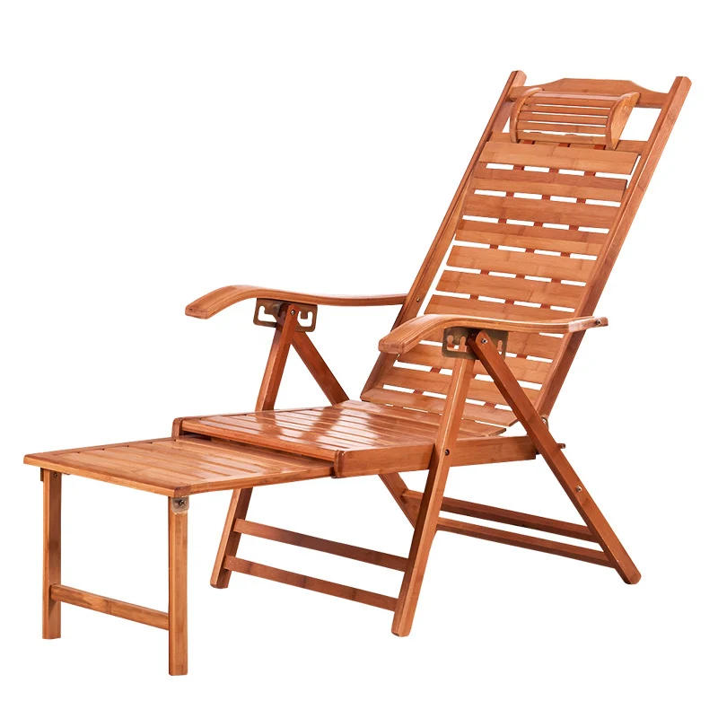 

Recliner Folding Lunch Break Chair Lazy Family Use Bamboo Chair Back Chair Solid Wood Couch Summer Cool Chair Old Man Recline