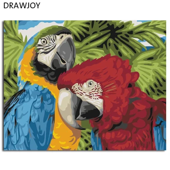 

DRAWJOY Framed DIY Painting By Numbers Home Decor DIY Canvas Oil Painting of Animal For Living Room 40*50cm